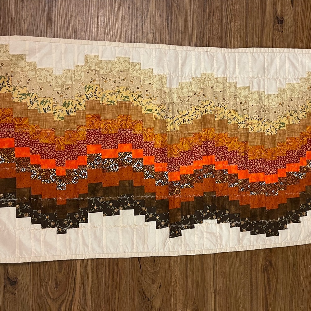 Bargello Fall Theme Quilted Table Runner